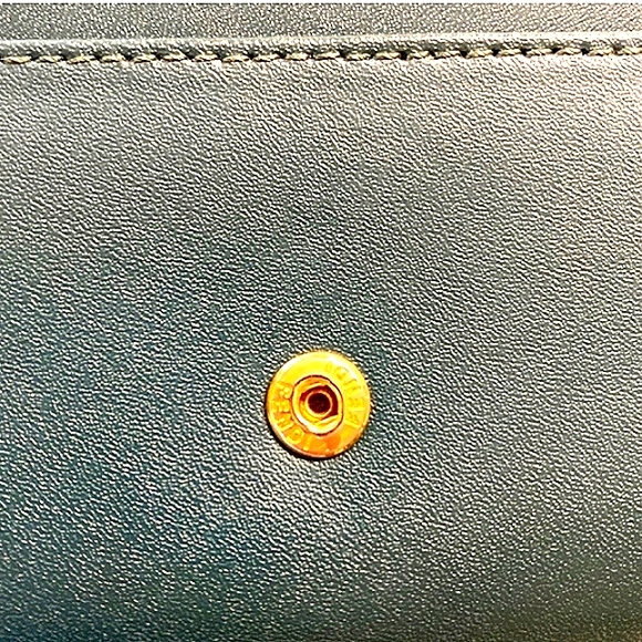 FENDI AUTHENTIC TEAL LEATHER LONG WALLET EXCELLENT USED CONDITION - Picture 5 of 15